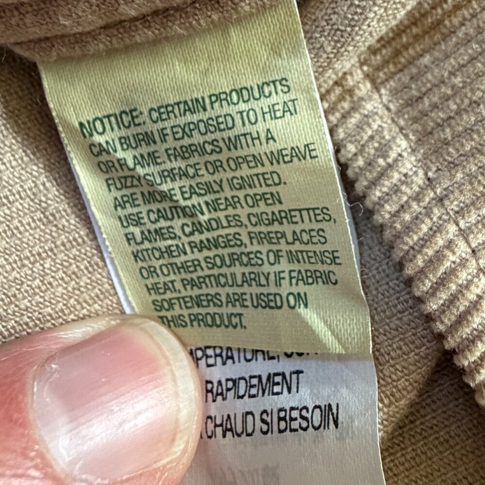 L.L.Bean Classic Fit Corduroy Shirt Men's XL Tall in Camel Color-Very Good Cond. - Picture 9 of 13